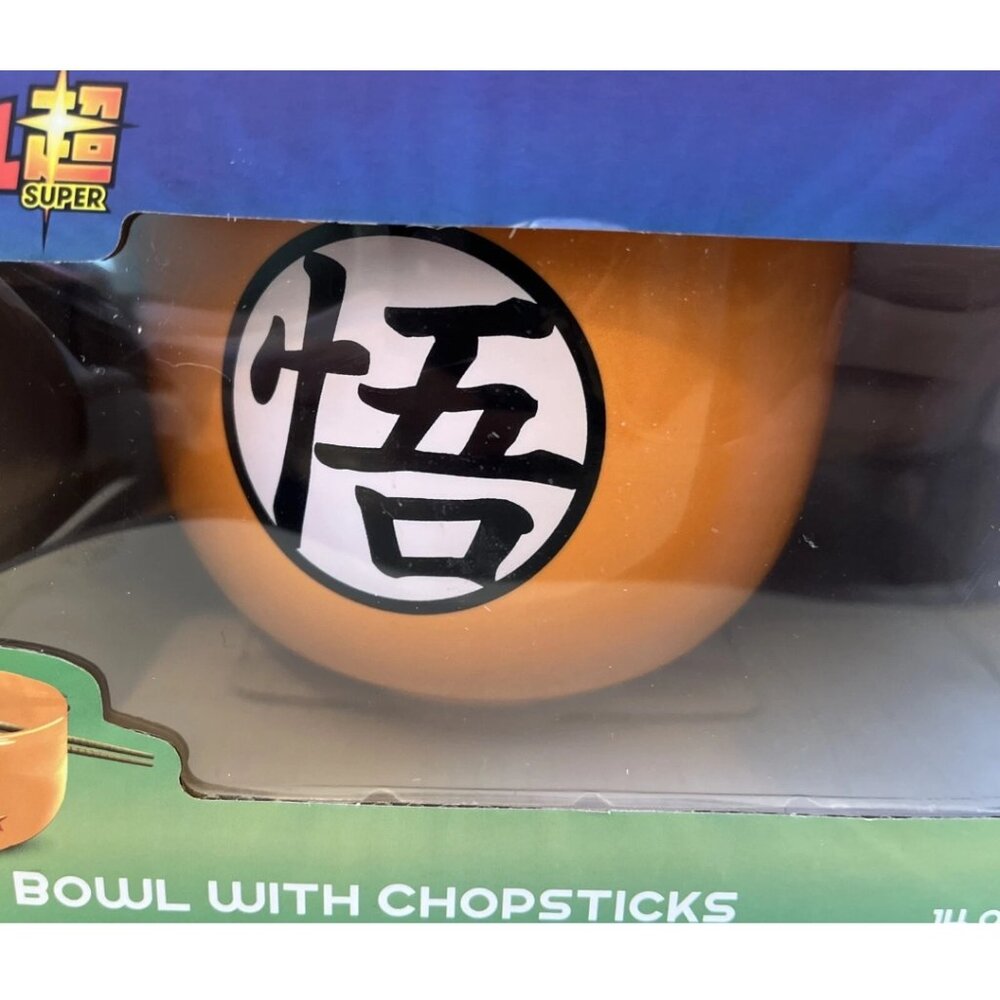 Dragon Ball Z Ramen Bowl Chopsticks Set Goku Symbol Anime Gift NIB Just Funky